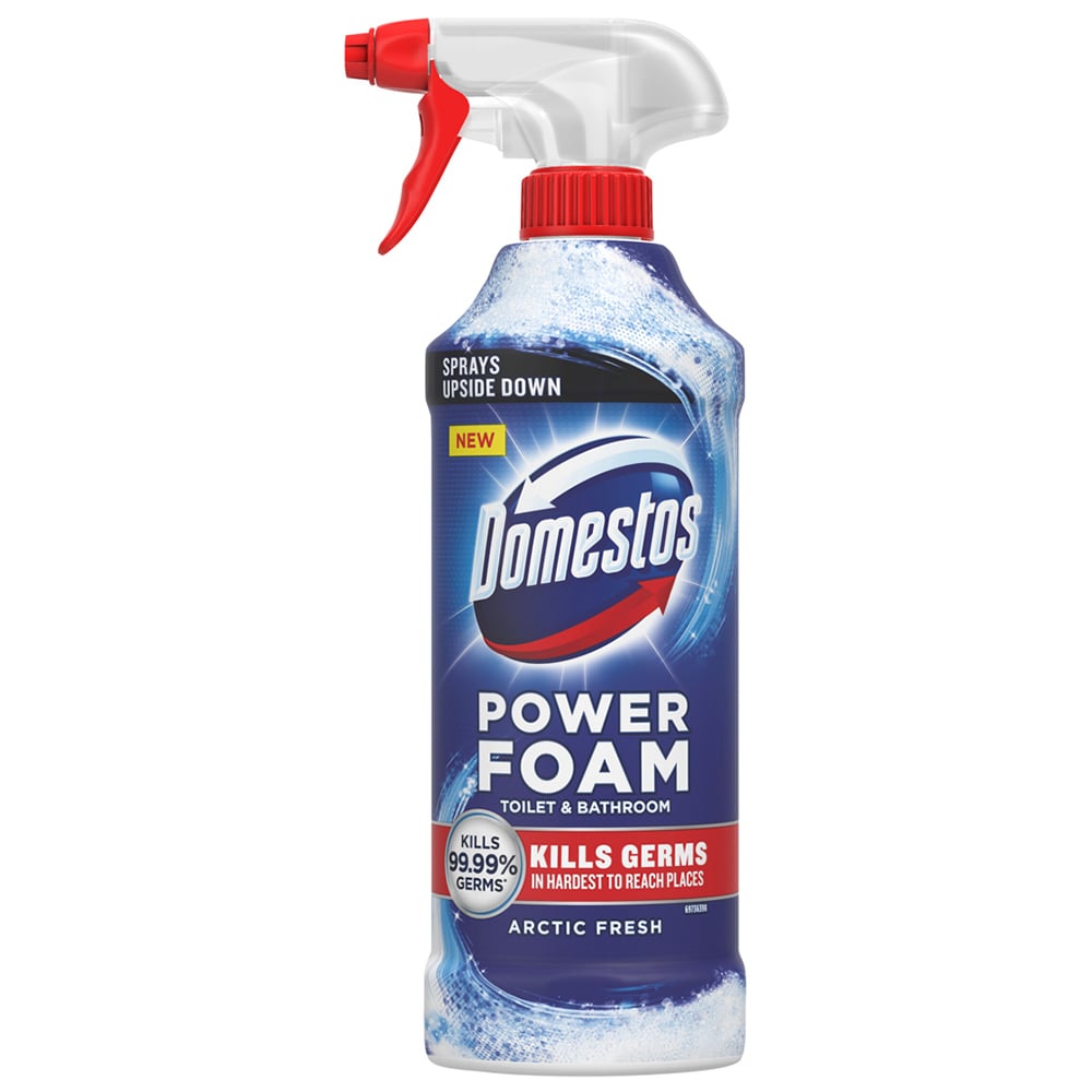 Domestos Power Foam Arctic Fresh Toilet and Bathroom Cleaner 450ml