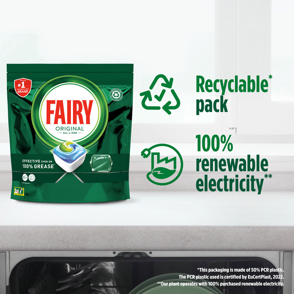 Fairy All in One Original Dishwasher Tablet 25 Pack