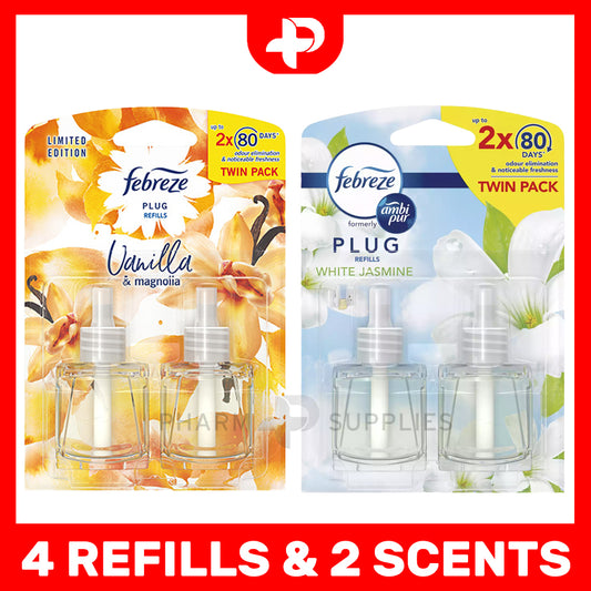 Febreze Air Freshener Plug In Refill White Jasmine & Vanilla Magnolia