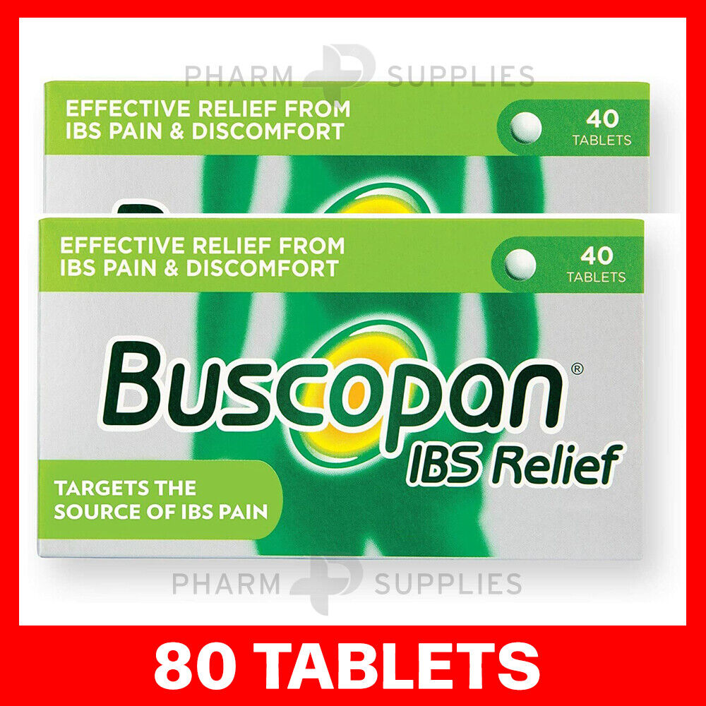 40 Tablets Buscopan IBS Relief Tablets Relief Abdominal Cramps Pain Discomfort