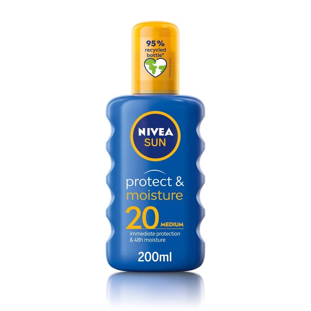 Nivea Sun Protect and Moisture Moisturising Sun Spray Medium SPF 15 20 50 200ml