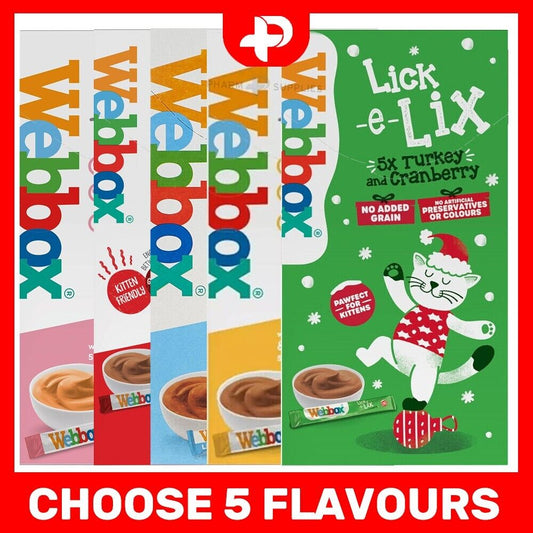 Webbox Lick-e-Lix Yoghurt Kitten Treat Cat Food Salmon Liver Turkey Beef Kitten