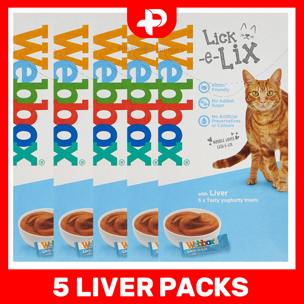 Webbox Lick-e-Lix Yoghurt Kitten Treat Cat Food Salmon Liver Turkey Beef Kitten