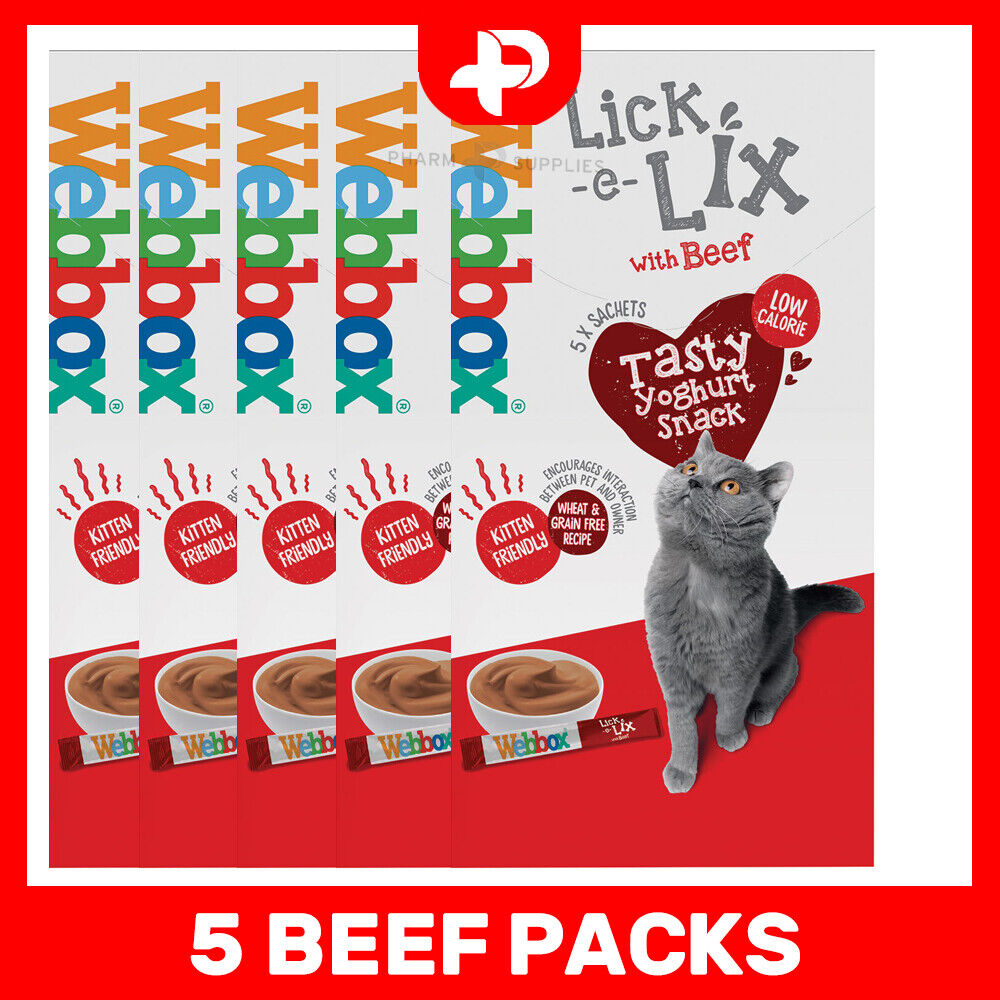 Webbox Lick-e-Lix Yoghurt Kitten Treat Cat Food Salmon Liver Turkey Beef Kitten