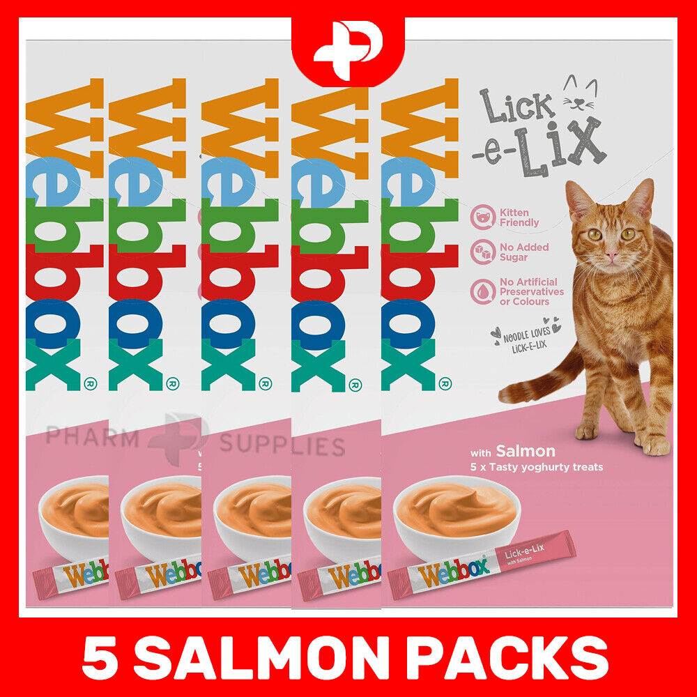 Webbox Lick-e-Lix Yoghurt Kitten Treat Cat Food Salmon Liver Turkey Beef Kitten