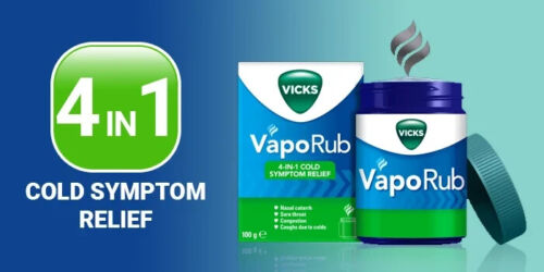 3 x Vicks VapoRub 50g Congestion Vapour Rub Relief Chest Menthol